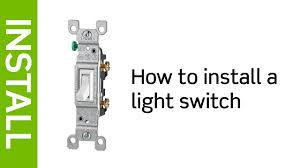 The way a light switch is wired depends on whether the power comes into the light box or the switch box first. Leviton Presents How To Install A Light Switch Youtube