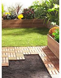 Easy To Install Hardwood Decking Tiles Home Essentials Backyard Landscaping Designs Patio Flooring Outdoor Backyard
