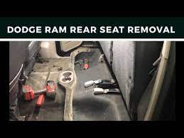 Dodge Ram Rear Seat Removal Youtube