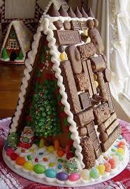 Gingerbread House Inspiration Chocolate Candy Bars On The Roof I D Love To Pick At This During Th Christmas Gingerbread House Gingerbread House Candy House