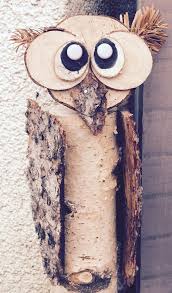 Eule Aus Holz Baumscheiben Eulen Aus Holz Eulen Basteln Basteln Mit Kindern