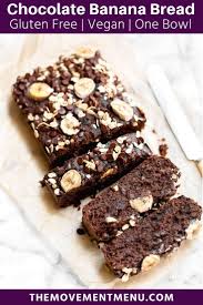One Bowl Vegan Chocolate Banana Bread Healthy Chocolate Banana Chocolate Banana Bread Chocolate Banana Bread Recipe