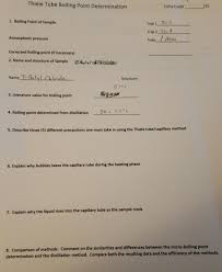 Mccabe thiele method for distillation of binary mixtures, gui for distillation columns: Solved Thiele Tube Boiling Point Determination Extra Cred Chegg Com
