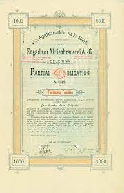 historische wertpapiere engadiner aktienbrauerei ag wertpapiere aktien papier