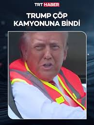 Trump, destekçilerine 'çöp' diyen Biden’a çöp kamyonuna binerek tepki  gösterdi. #abd #trump2024 #çöp