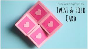 A simple diy craft tutorial idea that fits a gift card perfectly and will make gift giving easy and personalized. Twist And Fold Card Tutorial Card Making Ideas For Scrapbook Explosion Box Card Making Youtube
