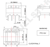 Flyback Transformer EF20 Horizontal And Vertical Type 1mH ...
