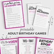 Birthday Party Games For Adults Printable Pin On Party Games