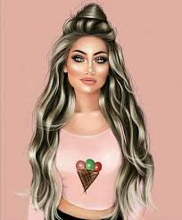 Pin De Eve Em Pretty Girls Desenho De Cabelo Meninas Tumbler Garotas