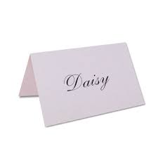 Stamp it on a card, and place in a holder. Simple Place Card Pure Invitation Wedding Invites