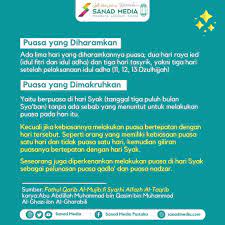 Hal yang sama juga pada tanggal 10 zulhijjah sebagai hari raya kedua bagi umat islam. Puasa Puasa Yang Diharamkan Haram Sanad Media Pustaka Facebook