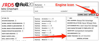 D D 5e By Roll20 How To Setup Ammunition And Resource Tracker Roll20 Wiki