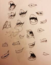 Scary Cartoon Mouths Art Sketches Mouth Drawing Art Reference Poses