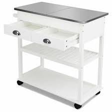 kitchen island cart stainless steel top