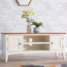 Malvern Shaker Ivory Painted Oak Large Tv Unit Large Tv Unit Shaker Style Furniture Tv Unit