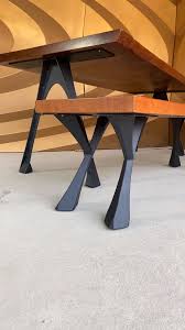 Here Are Steel Table Legs With Many Options For Dining Table Live Edge Table River Table Our Welded Steel In 2020 Metalltische Esstisch Beine Industrielle Esstische