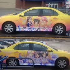 I Worked Under The Table For A Car Wraps Place Here Is The Car I Designed Filled With Copy Written Images From Google The Male Client Who Chose The Images And Theme In japan, an itasha (痛車, literally painful car) is a car decorated with images of fictional characters from anime, manga, or video games (especially bishōjo games or eroge). table for a car wraps place