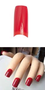 Amazon.com: Vcedas French False Nail Half Cover Nail Tip 500pcs Lady French  Acrylic Style Artificial False Nails Half Tips With Bag (Clear): Beauty