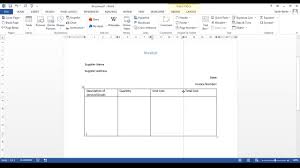 Creating A Basic Invoice Template In Word Youtube
