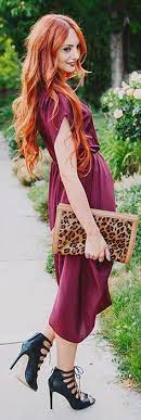 Wine Belted Heidi Midi Dress Red Hair Outfits Girls With Red Hair Red Hair Fashion Outfits