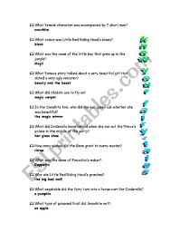 Fairy tales of hans christian andersen tales. English Worksheets Fairy Tale Quiz
