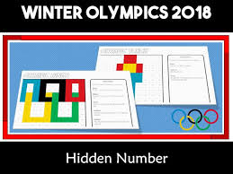 Winter Olympic Games South Korea Pyeongchan 2018 Hundreds Chart Hidden Picture