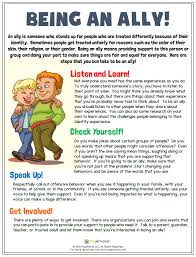 Being An Ally Activities For Teens Diversity Activities School Social Work