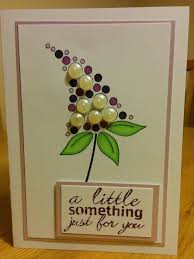 You can turn powder into paint by mixing a small wet paint brush into a little powder placed on a dish. Card Made With Woodware Stamp And Hot Glue Bubbles Dusted With Mica Powder Candy Cards Flower Stamp Card Making