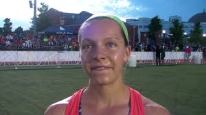 Stephanie Jenks of Linn-Mar HS IA wins her 3rd consecutive Girls  Championship Mile