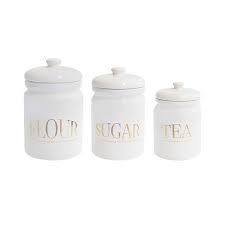 Maybe you would like to learn more about one of these? White And Gold Ceramic Canisters Set Of 3 Kirklands