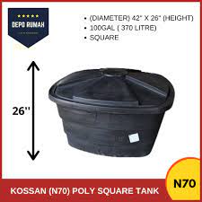 Air paip rumah berbau, berkarat,berwarna kuning. 100gal Kossan N70 Pe Poly Square Water Tank N70sab 42 D X 26 H Tangki Air Segi Shopee Malaysia