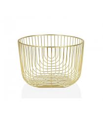 Open the basket when you use it, and you can put some fruits or vegetables in it, and when it is empty, just collapse it for easy storage. Gold Metal Fruit Basket 25x14cm