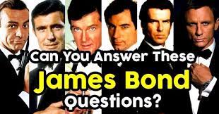 Oct 12, 2021 · the 'james bond' franchise is probably older than you. Can You Answer These James Bond Questions Quizpug