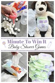 Fun Minute To Win It Baby Shower Games Fun Squared Baby Shower Game Gifts Baby Shower Party Games Fun Baby Shower Games