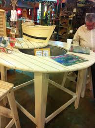 Crawfish Table Would Be Even Better If This Was Plastic And Could Fold In Half My Home Design Spool Furniture Crawfish
