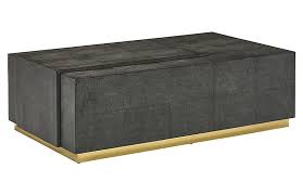 Eugenia Faux Shagreen Coffee Table Charcoal Mr Mrs Howard Concrete Coffee Table Table Hidden Storage