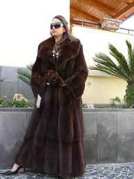 Floor Length Sable Fur Coat Fur Street Style Long Fur Coat Sable Fur Coat