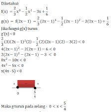 Angka x, pangkat dua x2, pangkat tiga (kubik) x3, akar pangkat dua x1/2, tiga x1/3. Rangkuman Contoh Soal Pembahasan Turunan