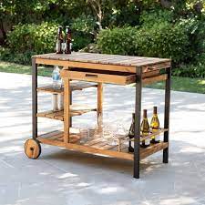Maybe you would like to learn more about one of these? Marco Bar Outdoor Serving Cart Natural Black Aiden Lane Target