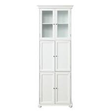 Cabinets like this are useful for keeping belongings out of the way while still being able to view the contents. Linen Cabinets Bathroom Cabinets Storage The Home Depot