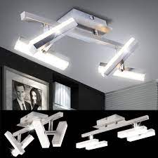 Lighting it can be a scatter the recessed lights throughout your ceiling, or line the edges of the room with them, as white directional spotlights with led bulbs rest between the beams in the next bedroom, and they. Led Ceiling Light For The Living Room With Adjustable Arms Etc Shop