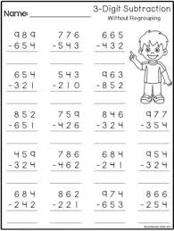 Each worksheet may consist of several pages, scroll down to the see everything. 3 Digit Subtraction Without Regrouping Distance Learning Subtraction With Regrouping Worksheets Subtraction Worksheets Math Subtraction
