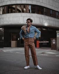 Check spelling or type a new query. Brown Pants With Denim Shirt Outfits For Men 38 Ideas Outfits Lookastic