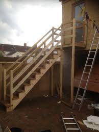 Bay Joinery Swansea Joinery Service Stairs Light Wood Outdoor Stairs 1 Bay Joinery