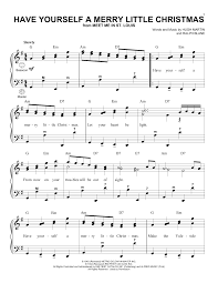 Have Yourself A Merry Little Christmas Accordion Print Sheet Music