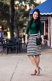 Black And White Striped Pencil Skirt Emerald Black White Stripes Cute Little Dallas Petite Fashion Blogger Fashion White Striped Skirt Striped Skirt Outfit