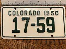 1950 A Original Colorado Motorcycle License Plate Vintage 17 59 Antique License Plate Motorcycle License Novelty Sign