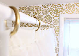 Gold Glam Bathroom Makeover Bathroom Makeover Gold Shower Curtain Diy Bathroom Makeover