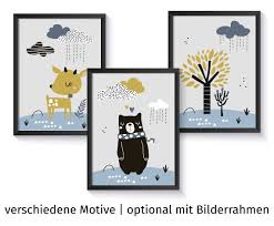 Skandinavische Kinderzimmer Poster Optional Mit Rahmen Fur Jungen Kinderzimmer Bilder Kinderbilder Set Kinderzimmerdekoration Blau Gelb Skandinavische Kinderzimmer Kinder Zimmer Poster Kinderzimmer
