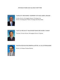 Jabatan perdana menteri setia perdana 8, kompleks setia perdana, pusat pentadbiran kerajaan persekutuan, 62502 putrajaya, malaysia. Senarai Nama Menteri